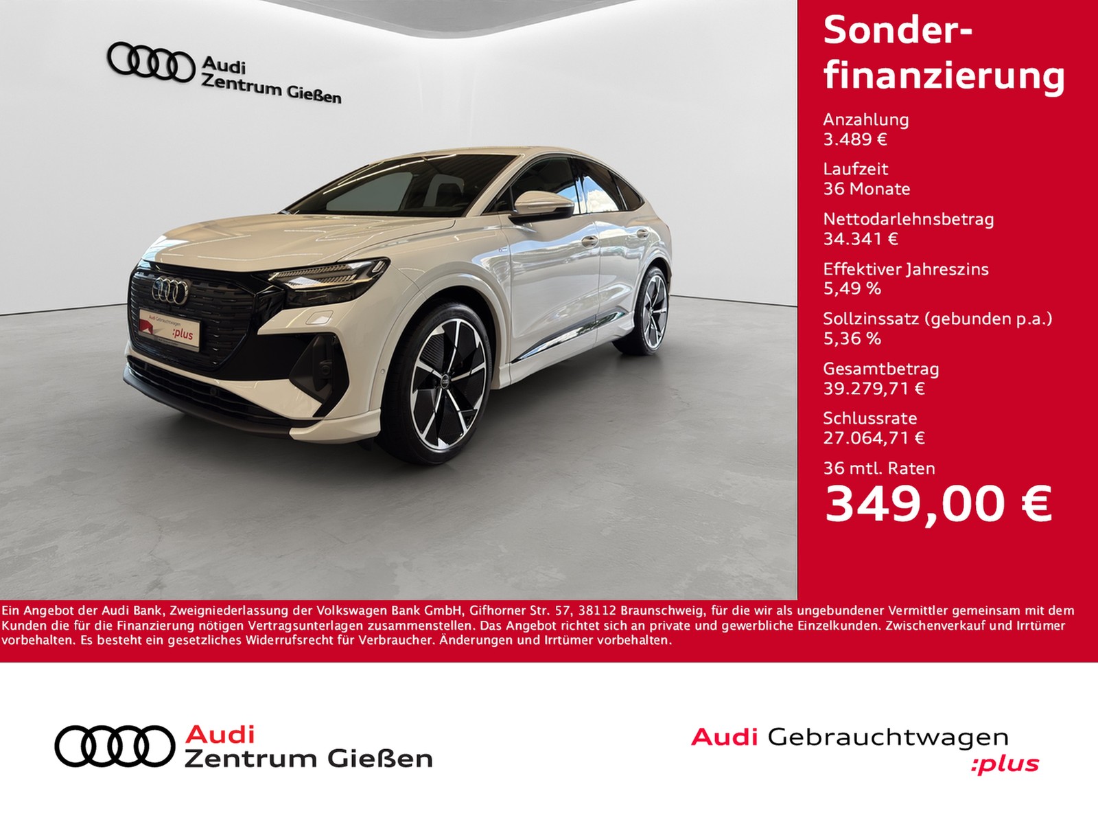 Q4 e-tron Sportback 40 S line Black AHK Matrix-LED Navi...