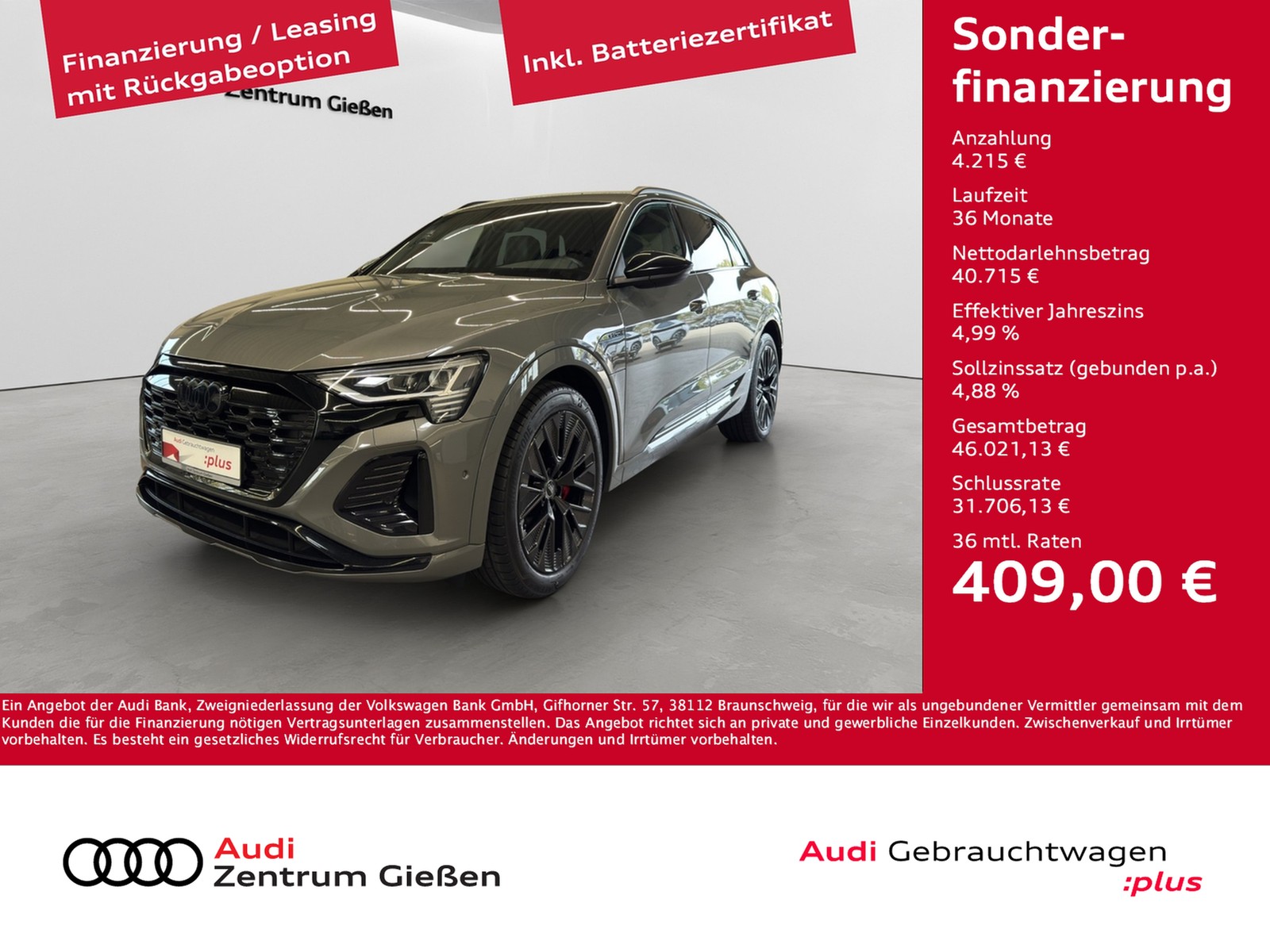 Q8 e-tron 50 quattro S line Black AHK Matrix-LED Assistenzpakete 