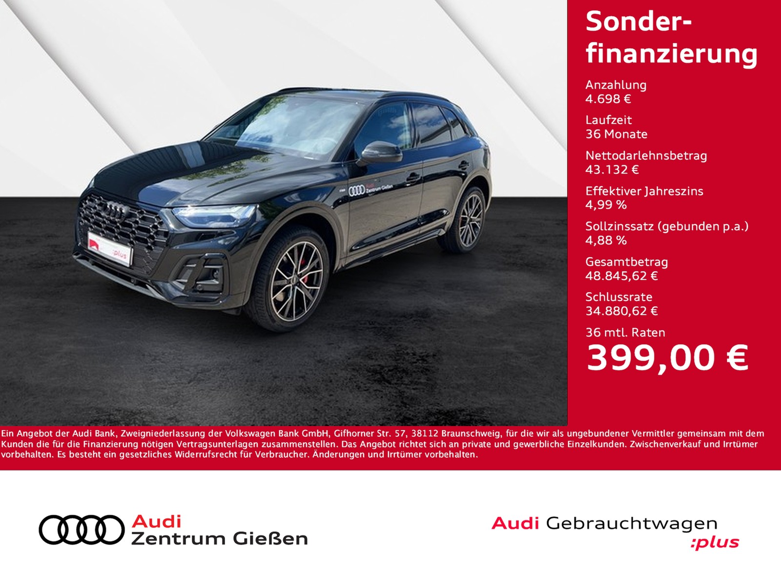 Q5 40 TFSI quattro S line Black AHK Matrix-LED Assist Tour/Stadt