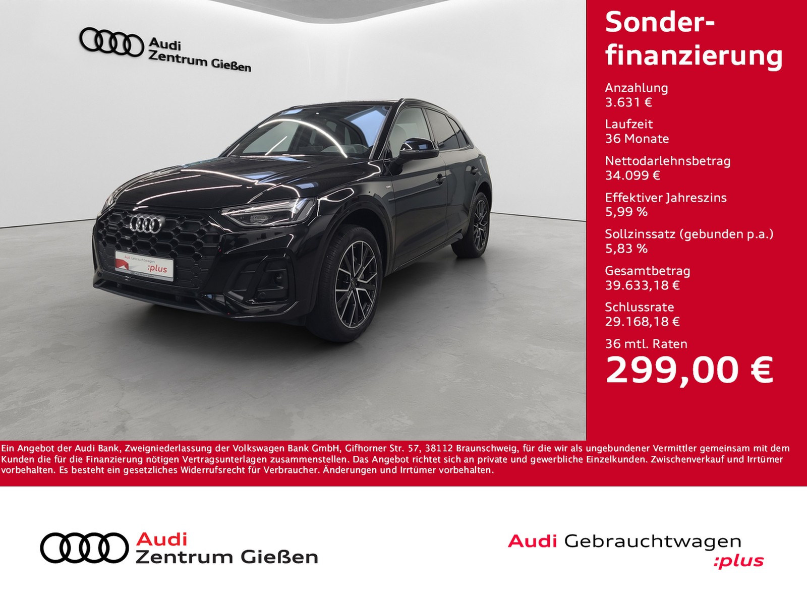 Q5 40 TDI quattro S line Black ACC AHK LED Navi