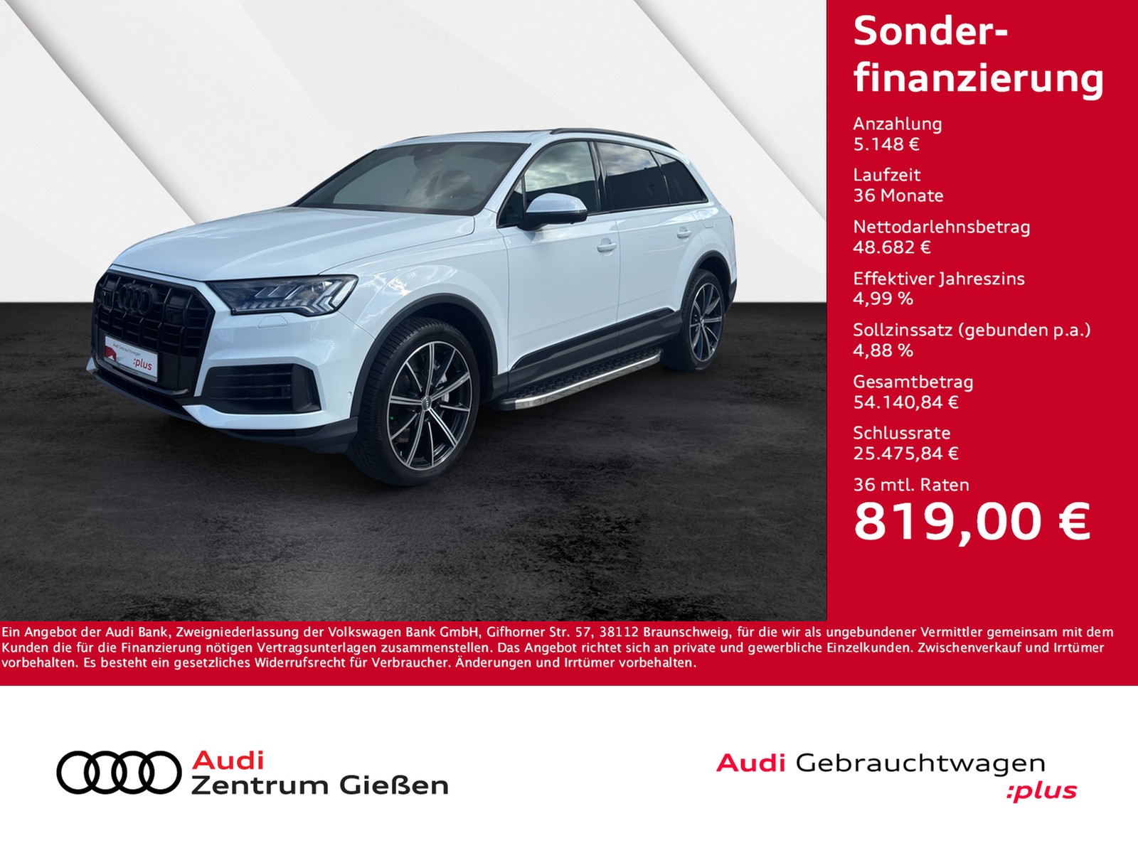 Q7 55 TFSI e quattro S line Black B&O MATRIX PANO Luftf...