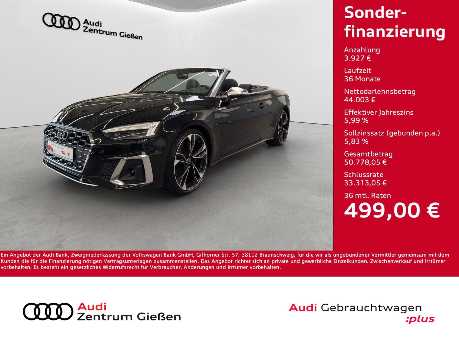 S5 Cabriolet TFSI quattro B&O HuD Matrix-LED 360°Kamera