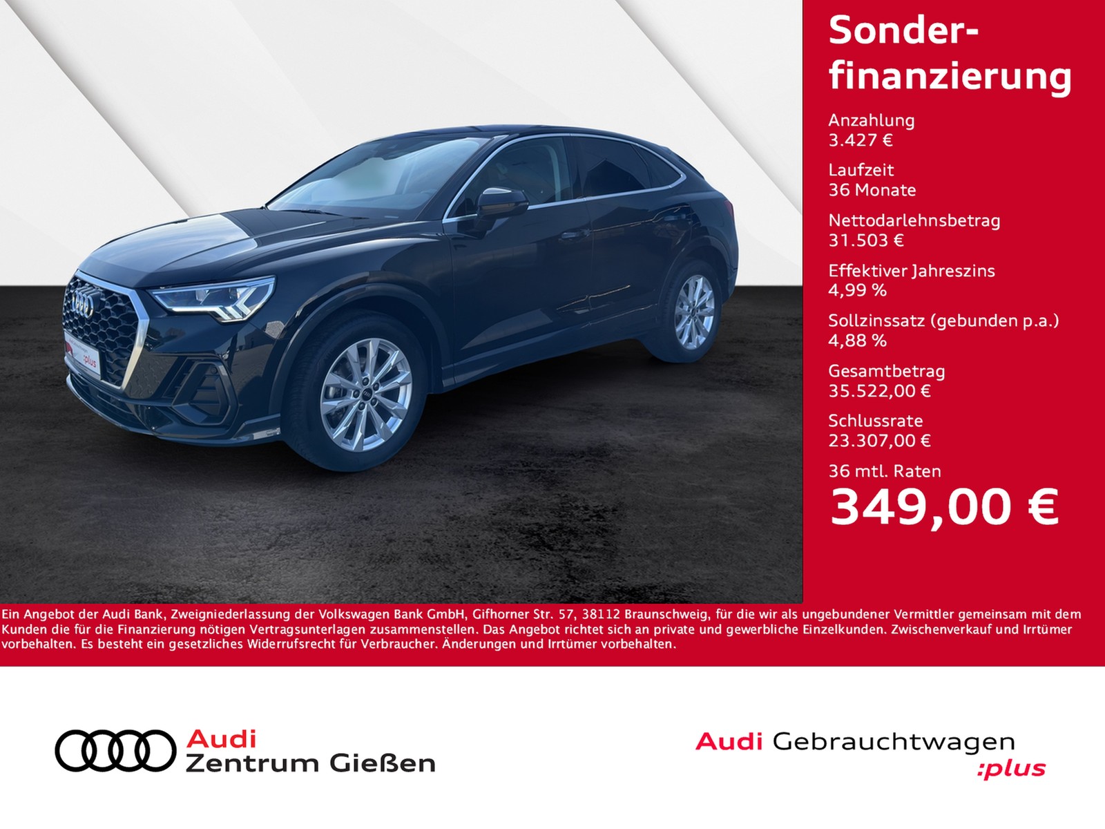 Q3 Sportback 35 TFSI Assistenzpaket Navi LED