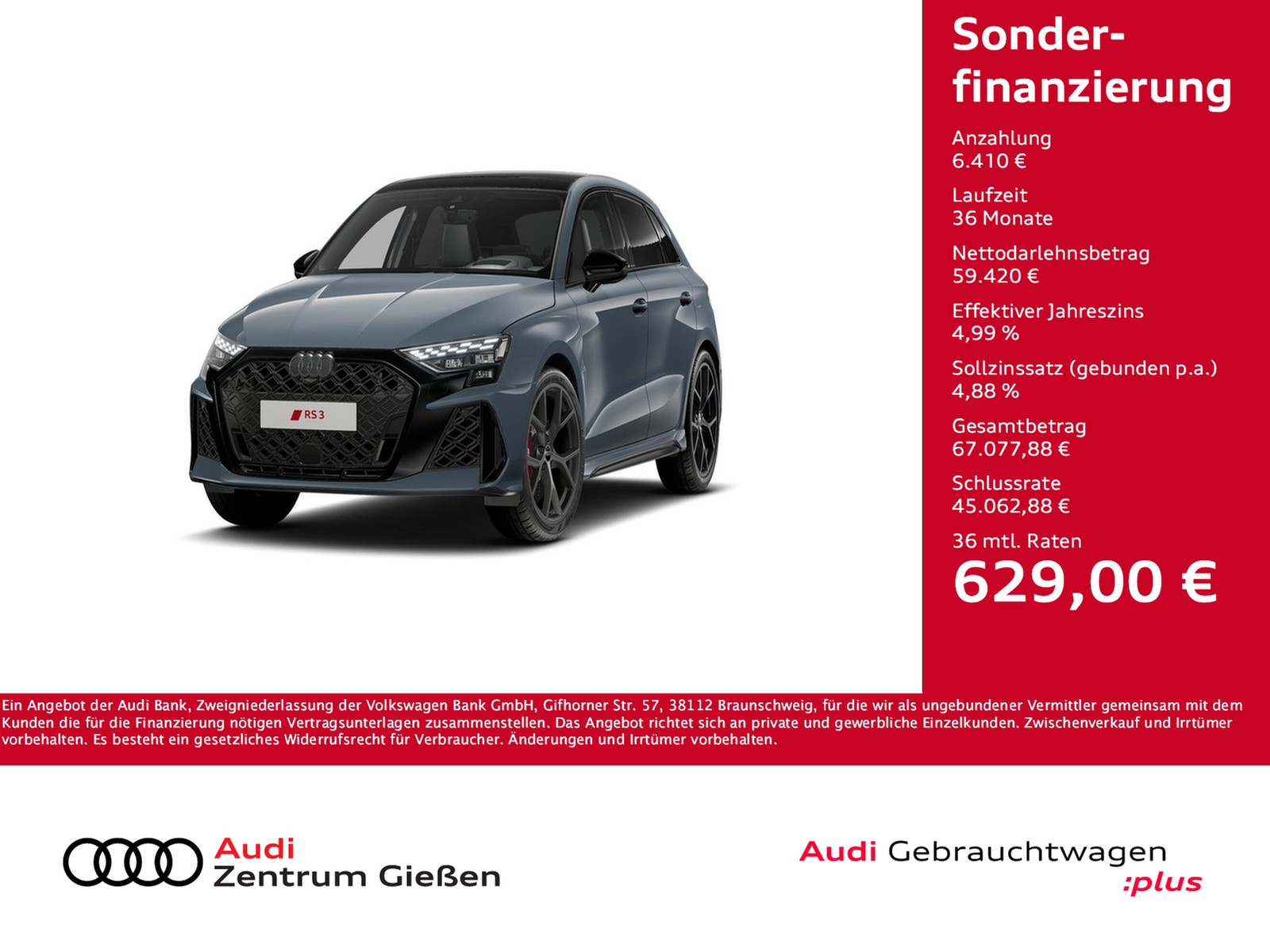 RS 3 Sportback 2.5 TFSI quattro Black MATRIX HuD PANO S...