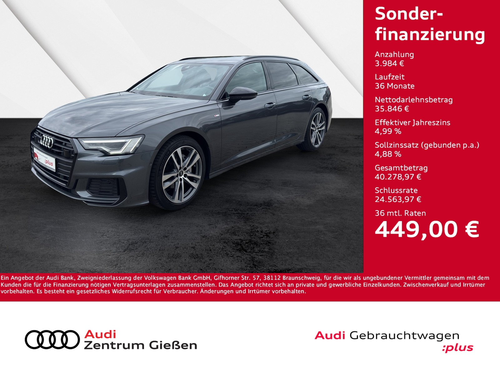 A6 Avant 40 TDI quattro sport S line Head up B&O