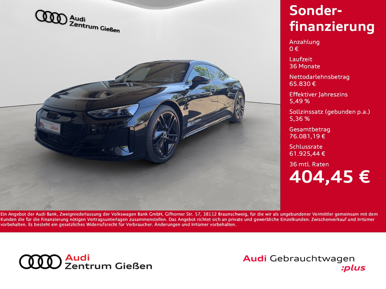 RS e-tron GT quattro Black B&O HuD 360°Kamera