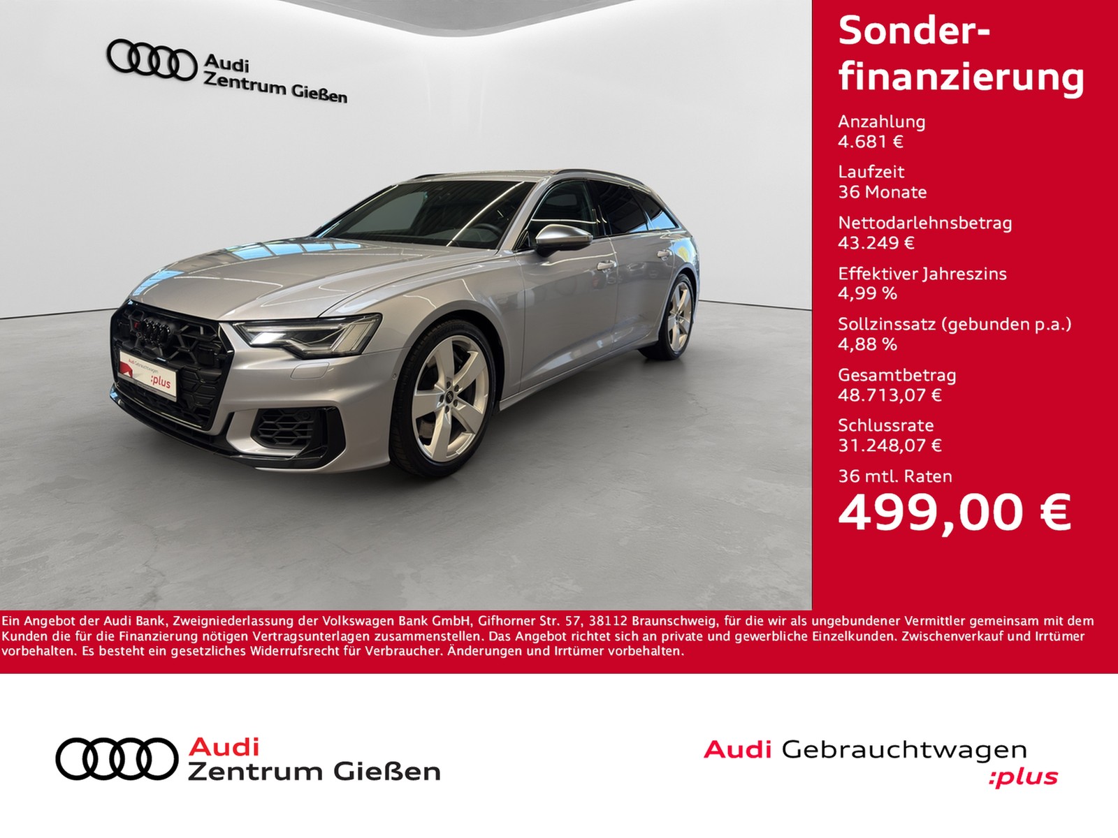 S6 Avant TDI quattro Black B&O AHK Matrix-LED