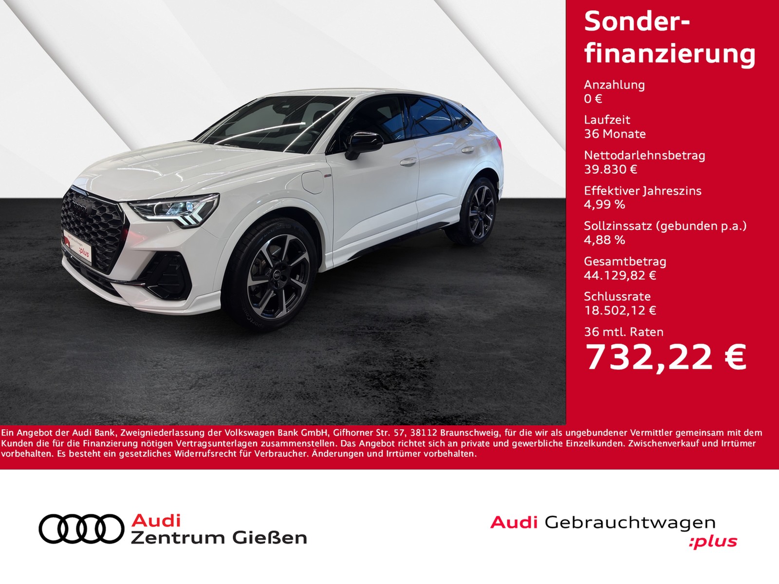 Q3 Sportback 45 TFSI e S line Black Assistenzpaket Navi