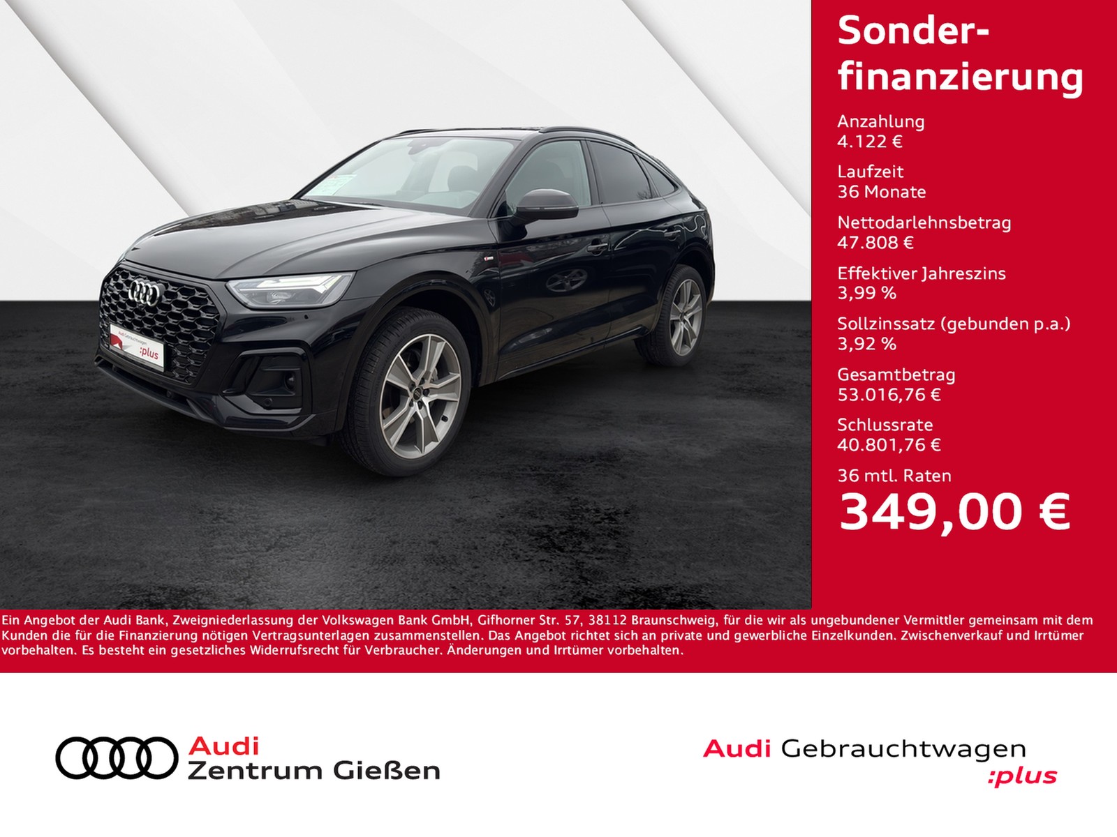 Q5 Sportback 45 TFSI quattro S line Black PANO AHK 360...