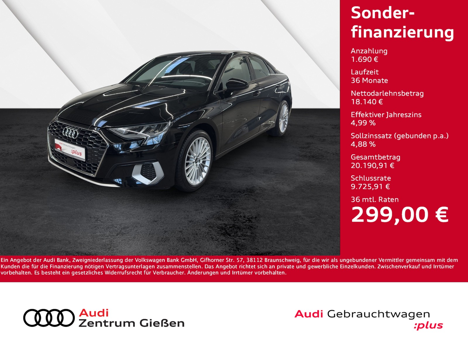 A3 Limousine 30 TFSI advanced MMI Navi Plus