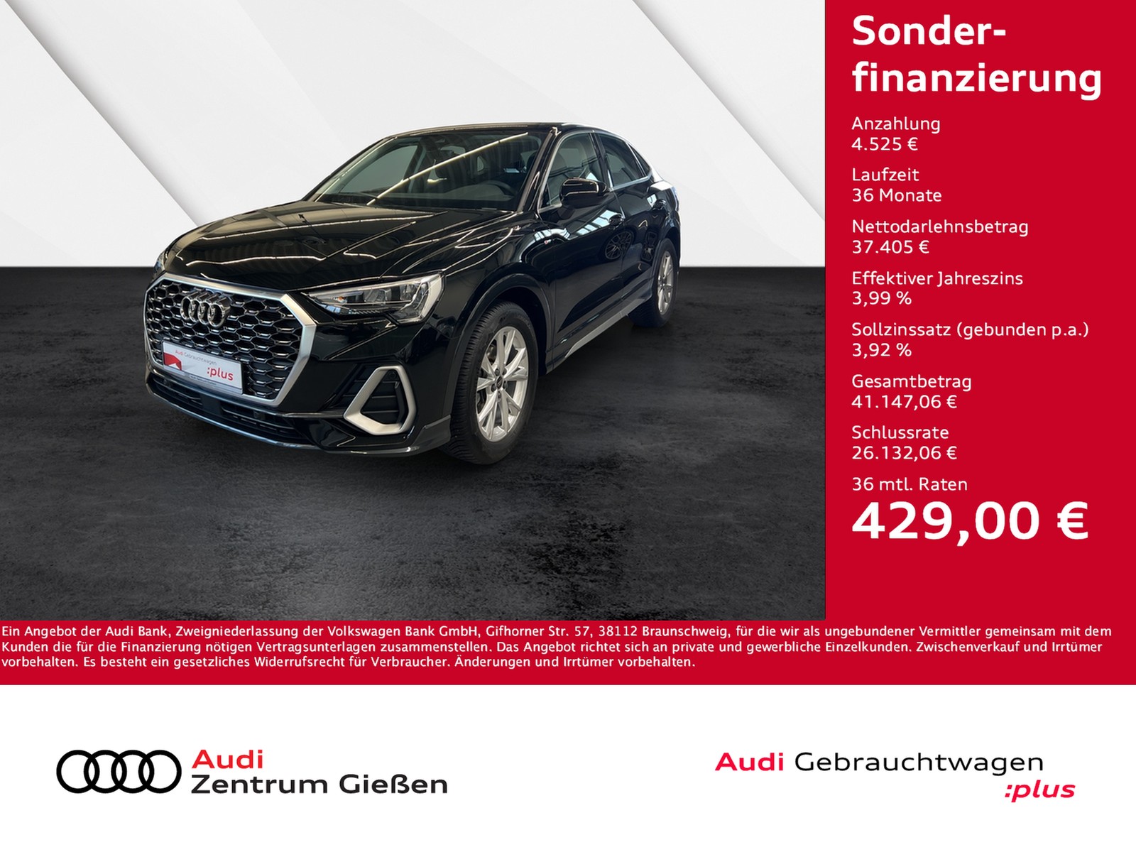 Q3 Sportback 35 TDI S line Navi Rückfahrkamera