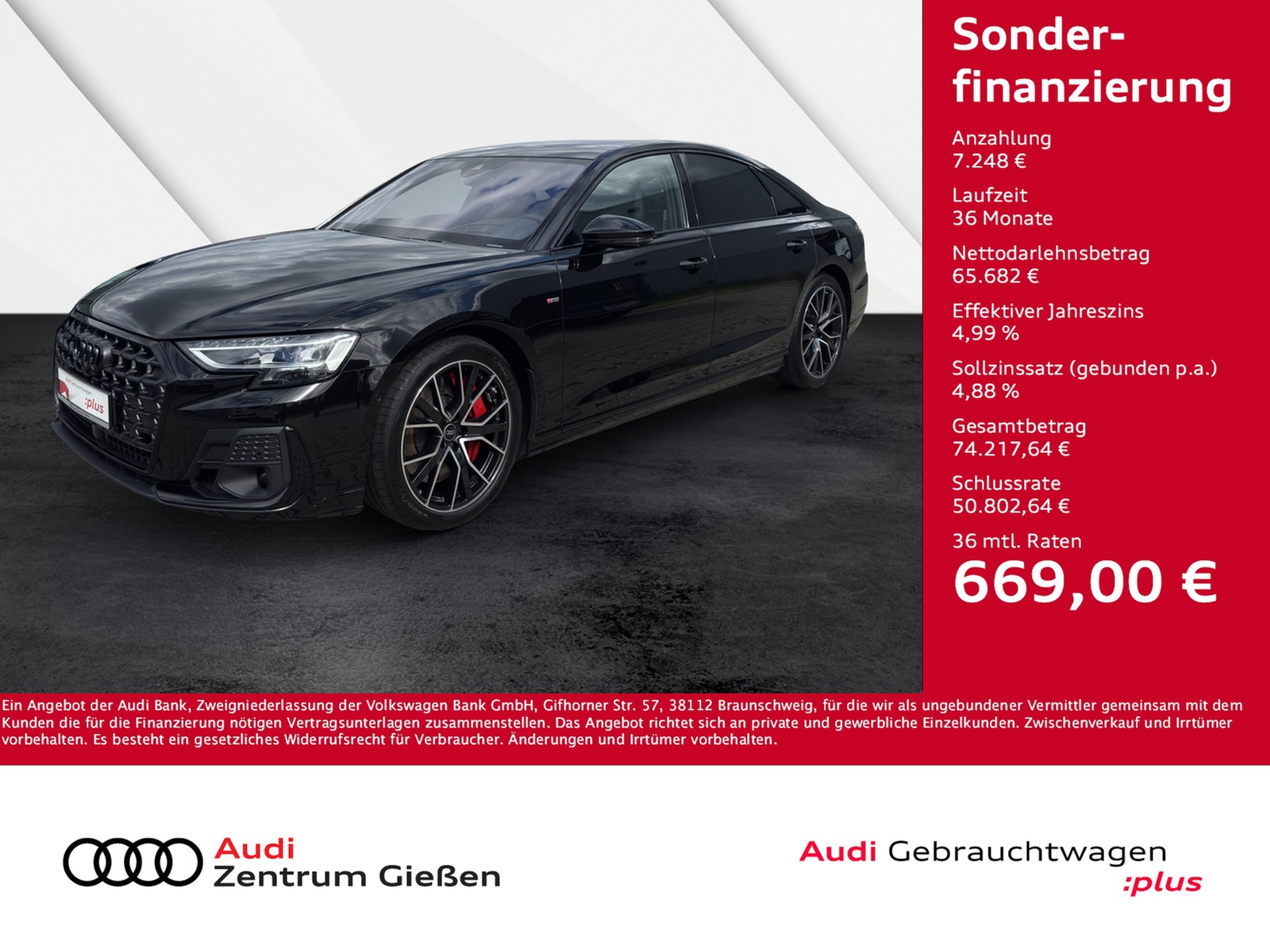 A8 60 TFSI e quattro S line B&O HuD PANO Sitzbelüftung...