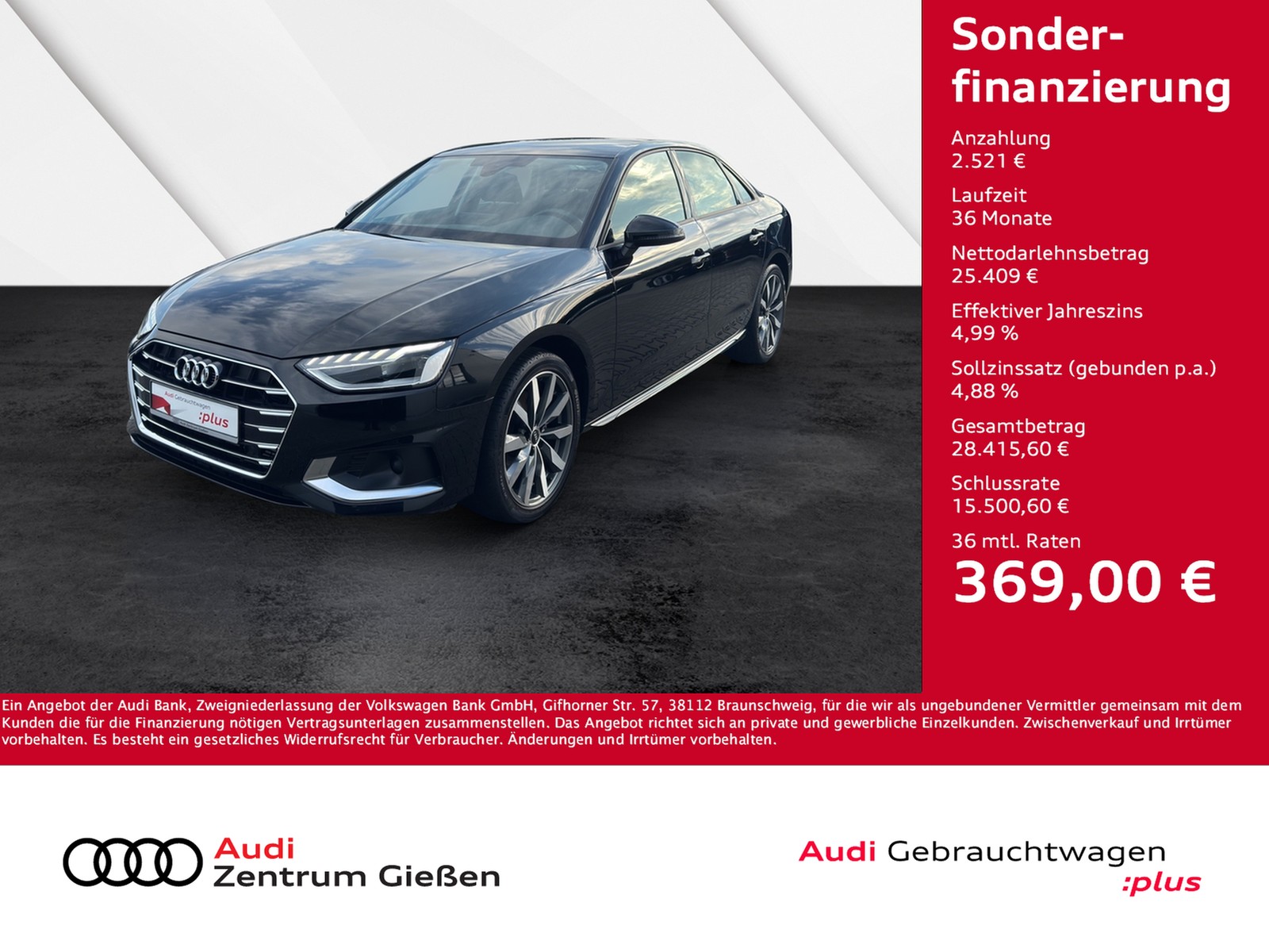 A4 Lim. 35 TFSI advanced Assist Tour Navi
