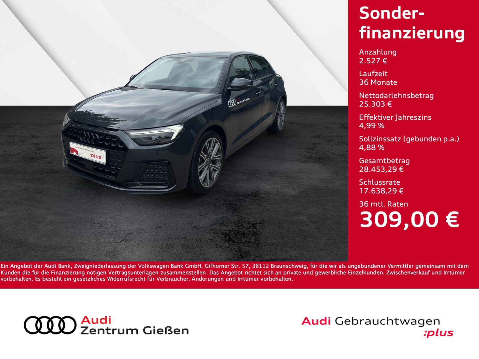 A1 Sportback 30 TFSI advanced black LED smartphone inte...