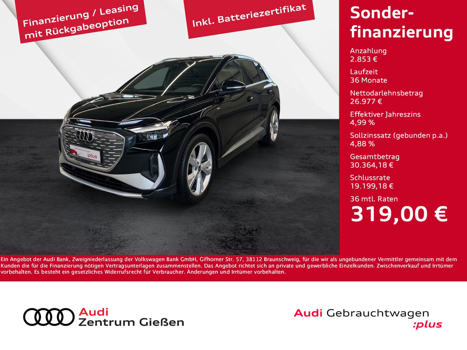 Q4 35 e-tron S line SONOS Assistenzpaket Plus