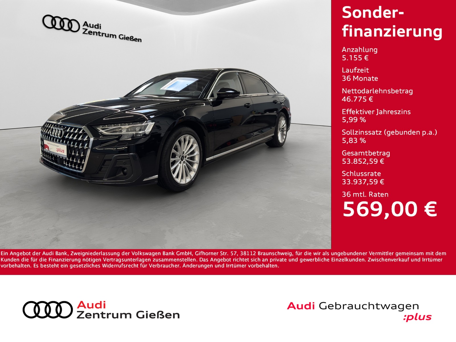 A8 L 50 TDI quattro S line B&O HuD Pano AHK LANG Standheizung