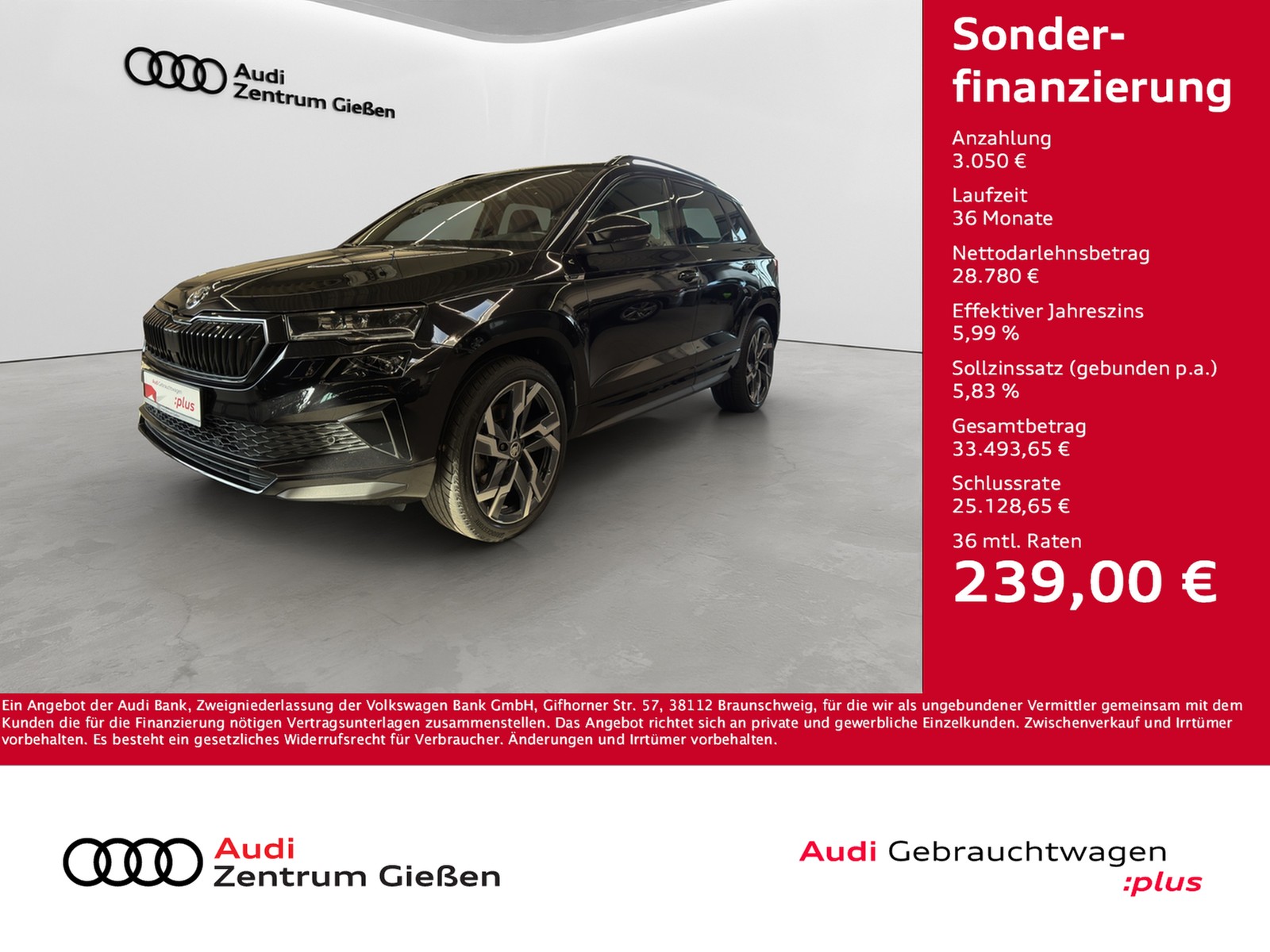 Karoq TSI DSG 4x4 Sportline Pano CANTON Matrix-LED Kamera