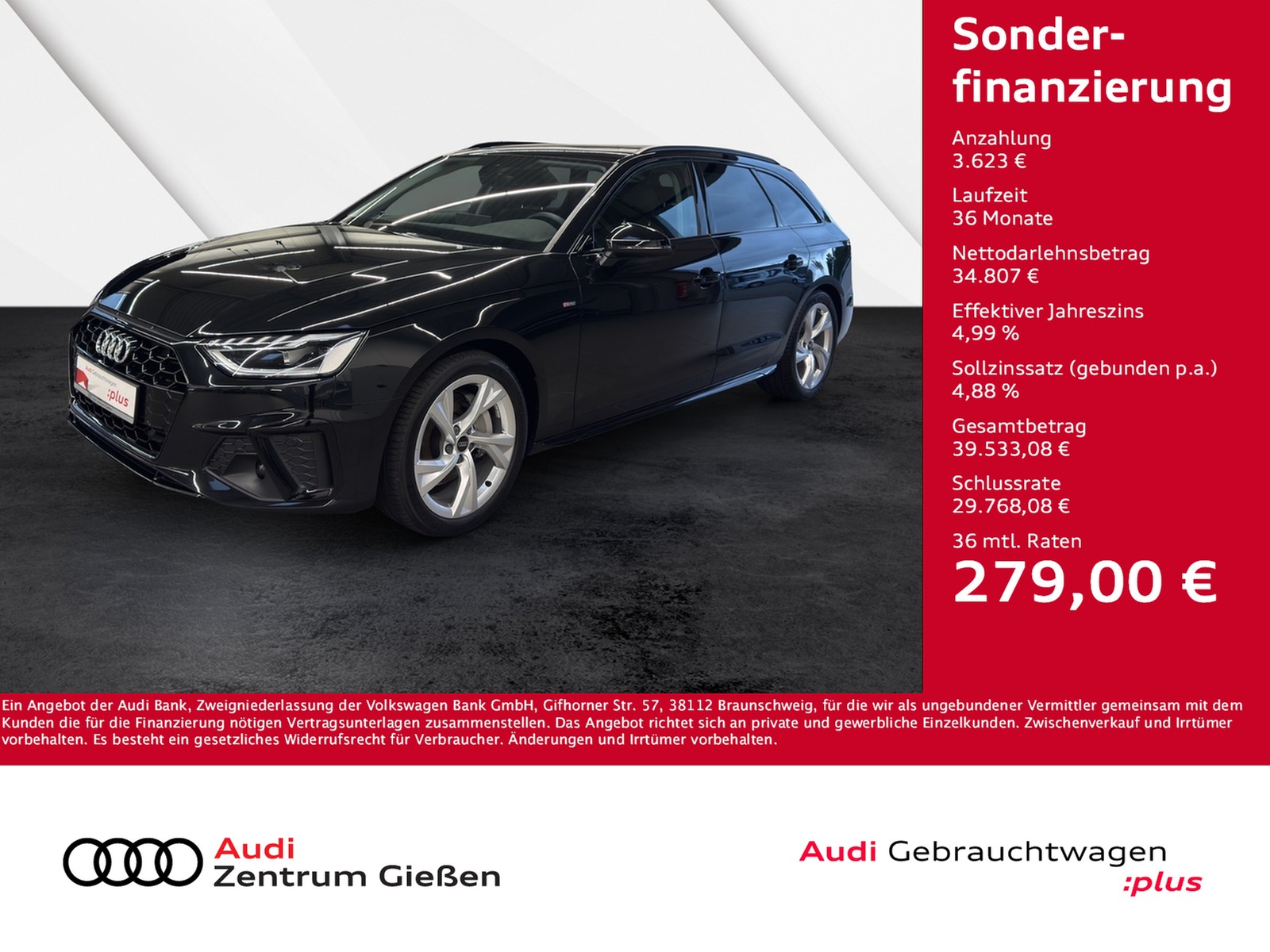 A4 Avant 40 TDI S-tronic S line Black Pano Navi