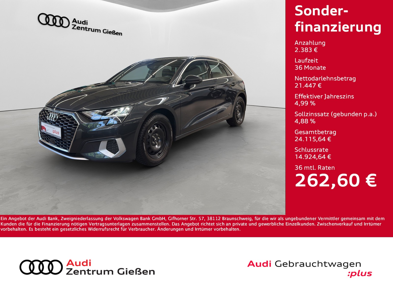 A3 Sportback 30 TDI advanced Navi LED 