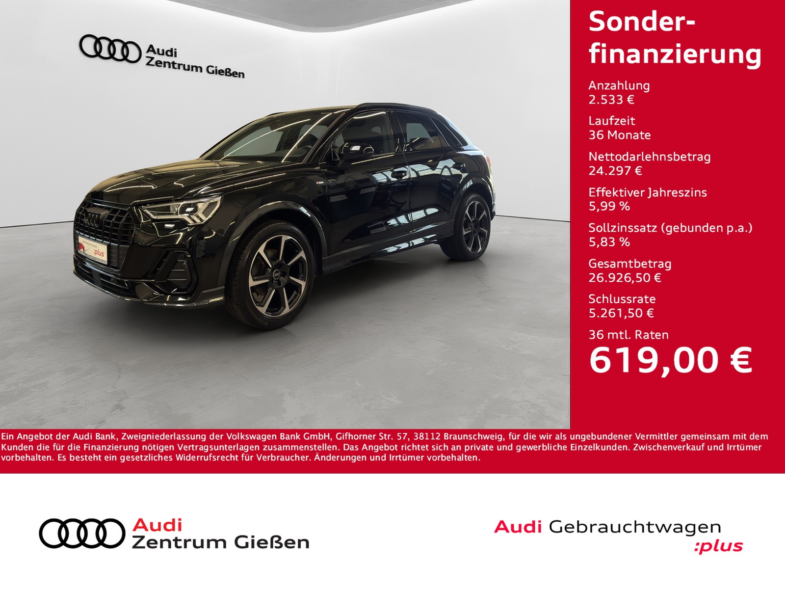 Q3 35 TFSI S-tronic S line black AHK LED Navi