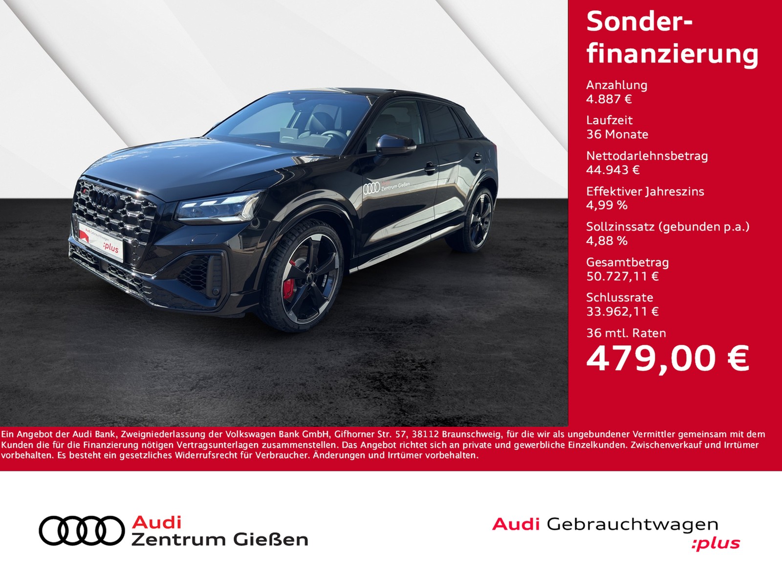 SQ2 2.0 TFSI quattro Black AHK SONOS Kamera Navi