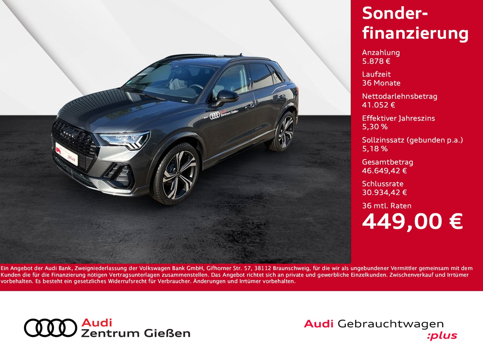 Q3 35 TDI S-tronic S line Black PANO AHK Matrix LED