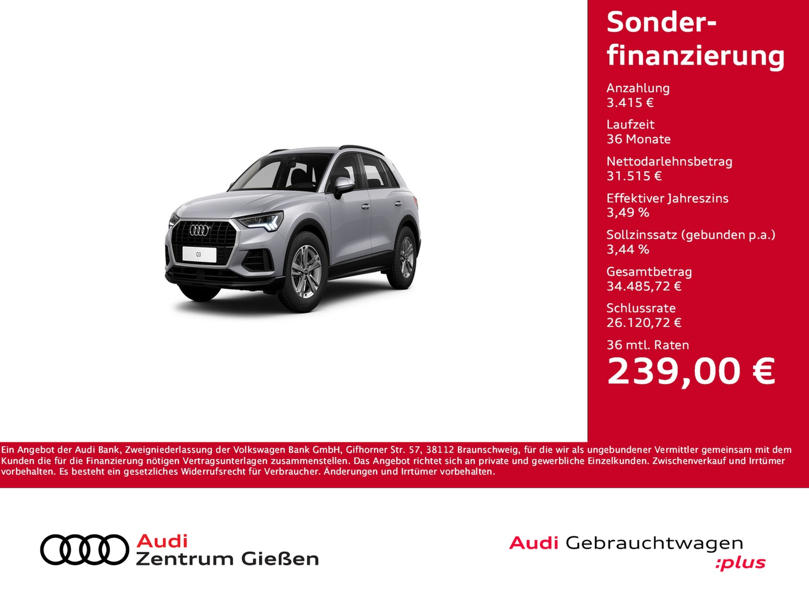 Q3 35 TDI basis Businesspaket Navi Kamera