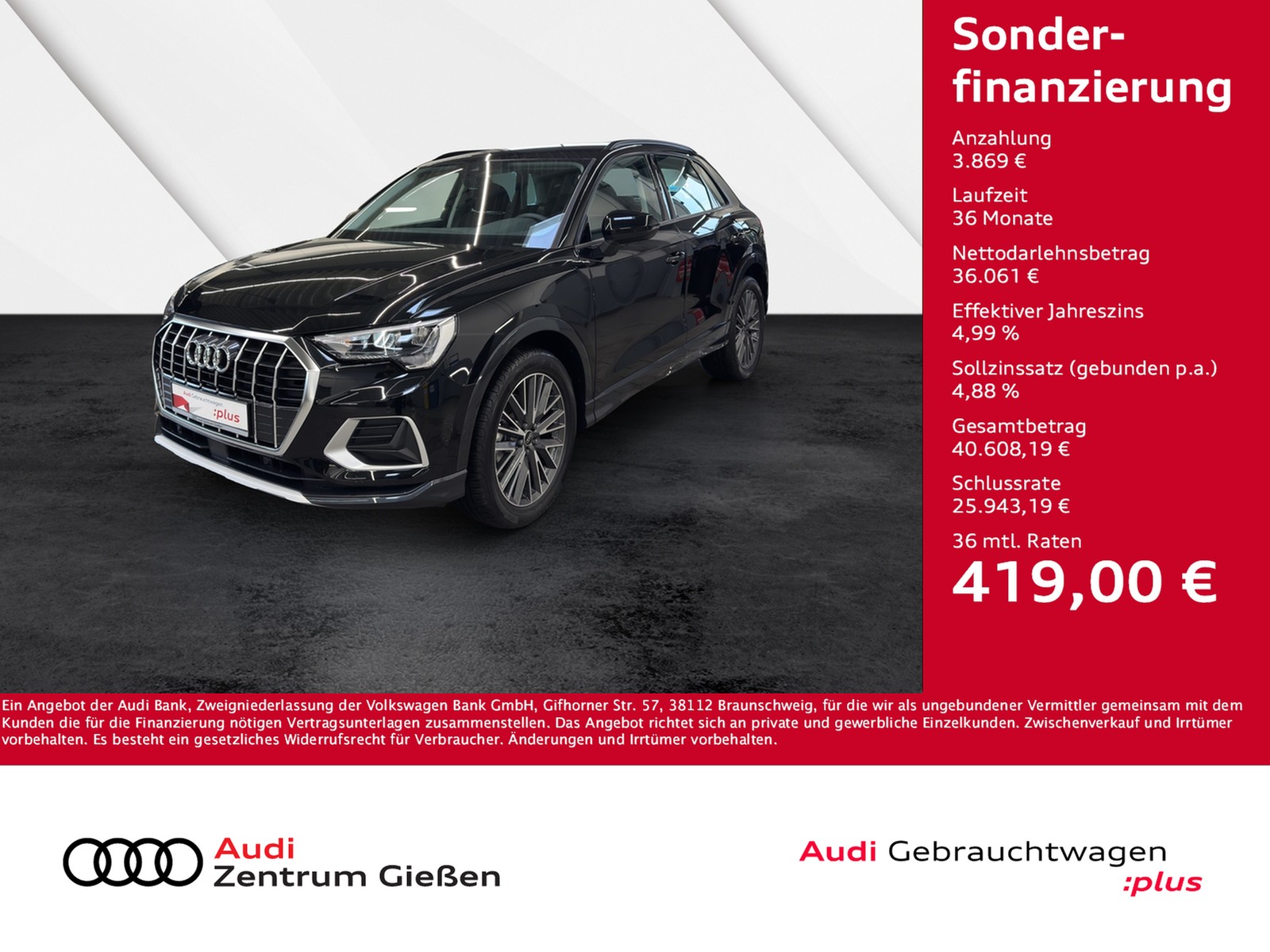 Q3 35 TFSI advanced AHK LED Kamera Standheizung