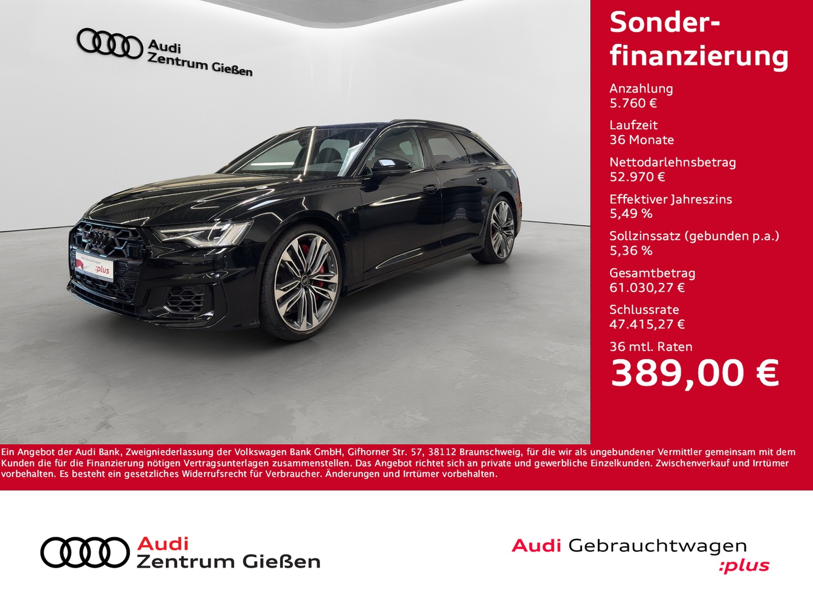 S6 Avant TDI quattro Black AHK Pano Matrix-LED