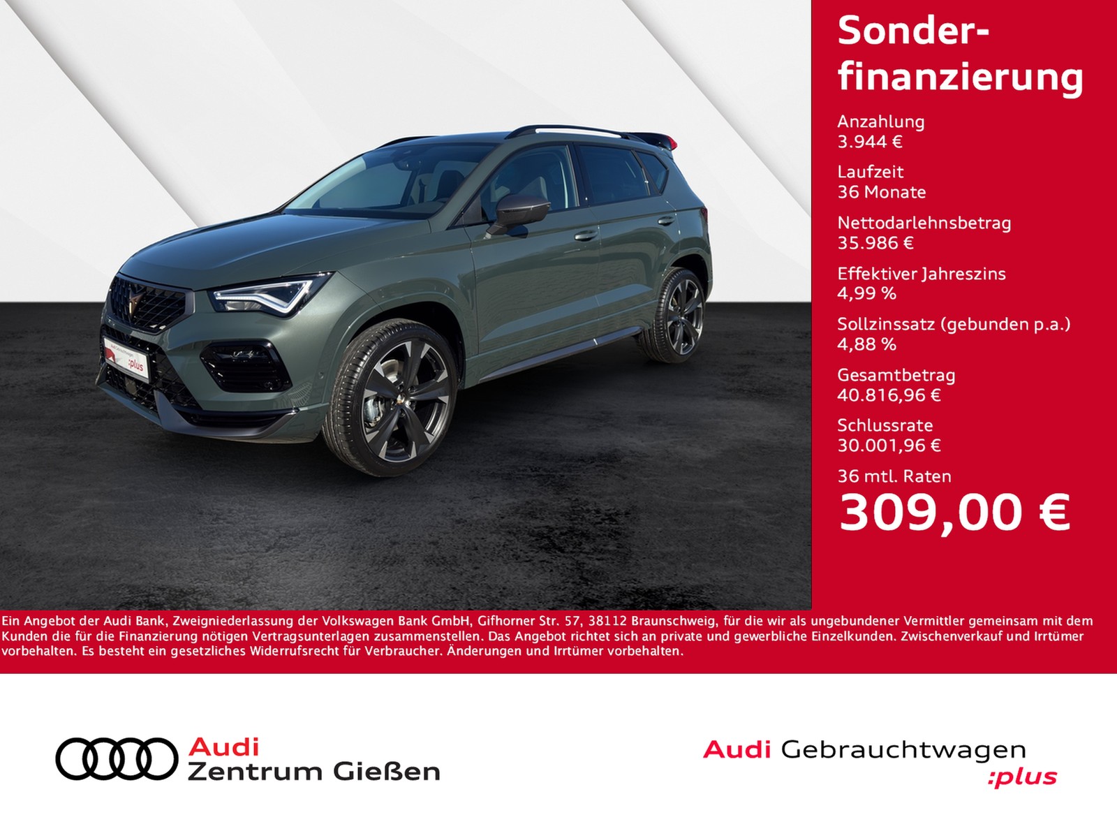 Ateca 1.5 TSI DSG Pano ACC AHK Kamera Navi Lenkradheizu...