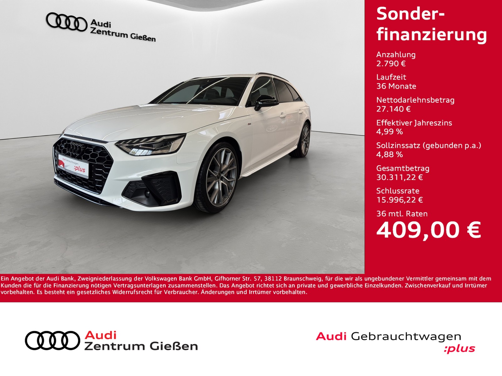 A4 Avant 40 TDI quattro S line Black AHK LED Navi