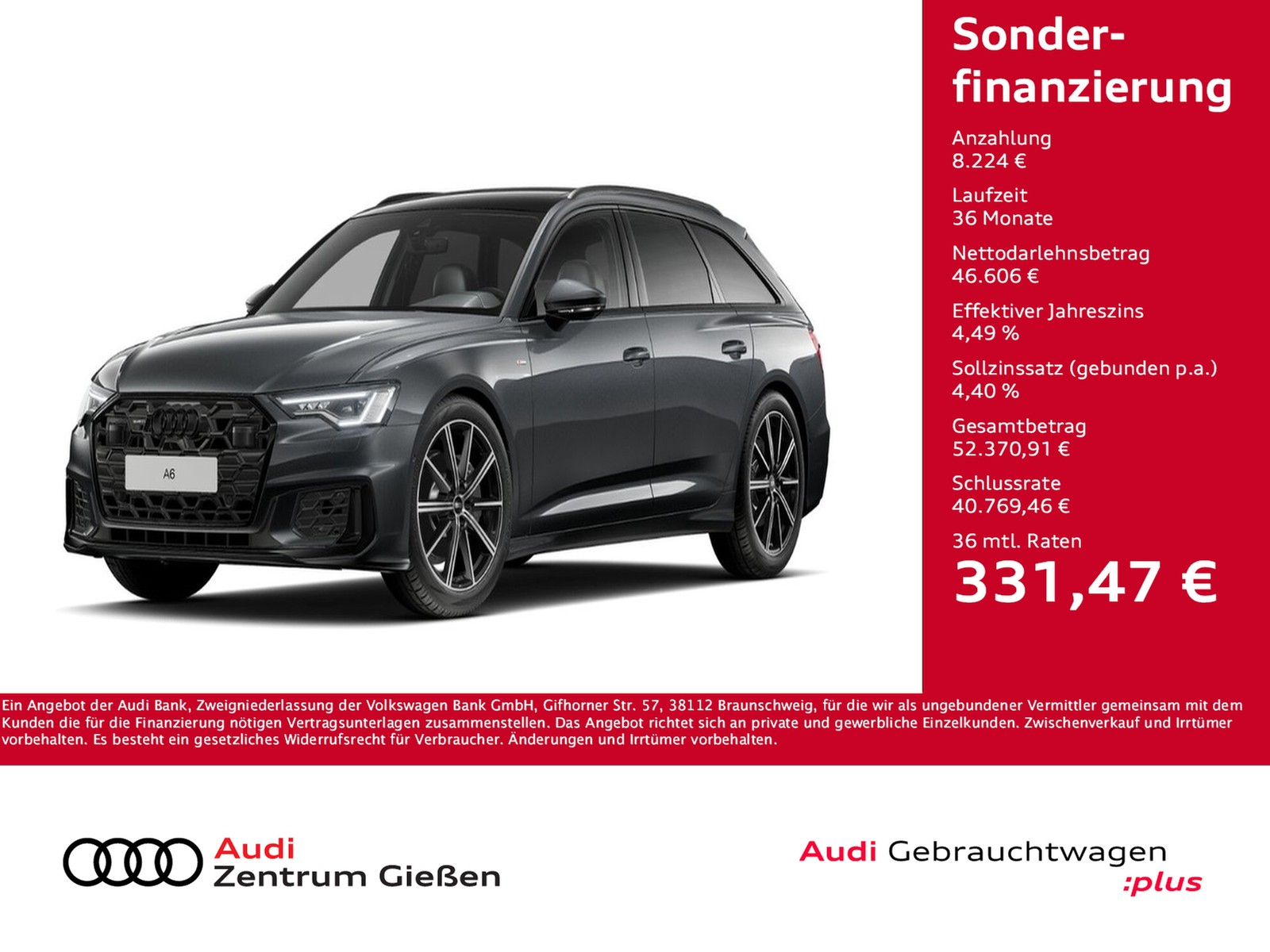 A6 Avant 45 TDI quattro S line Black AHK Pano Matrix-LE...