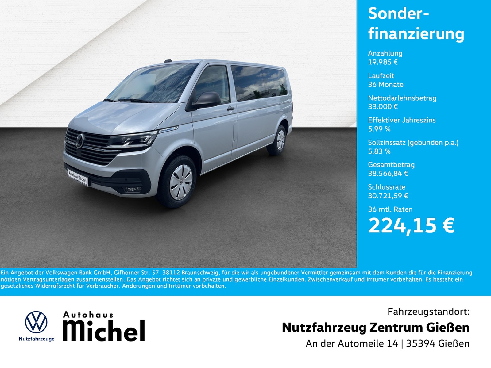 T6 Caravelle Trendline 6.1 2.0 TDI DSG AAHK LED PDC Cli...