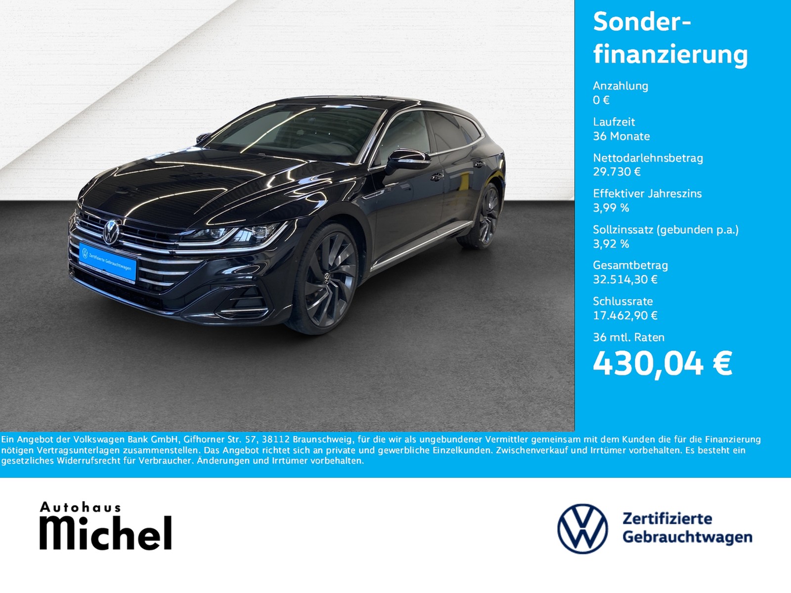 Arteon Shooting Brake TDI DSG R-Line IQ-Light DCC AHK A...