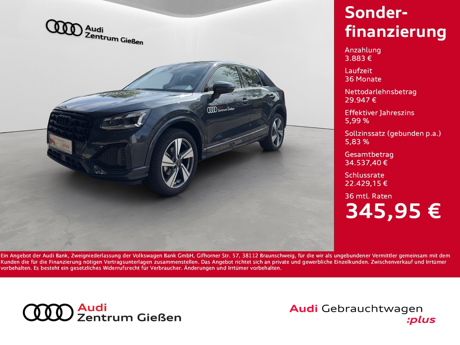 Q2 35 TFSI S-tronic advanced black AHK LED Navi Kamera