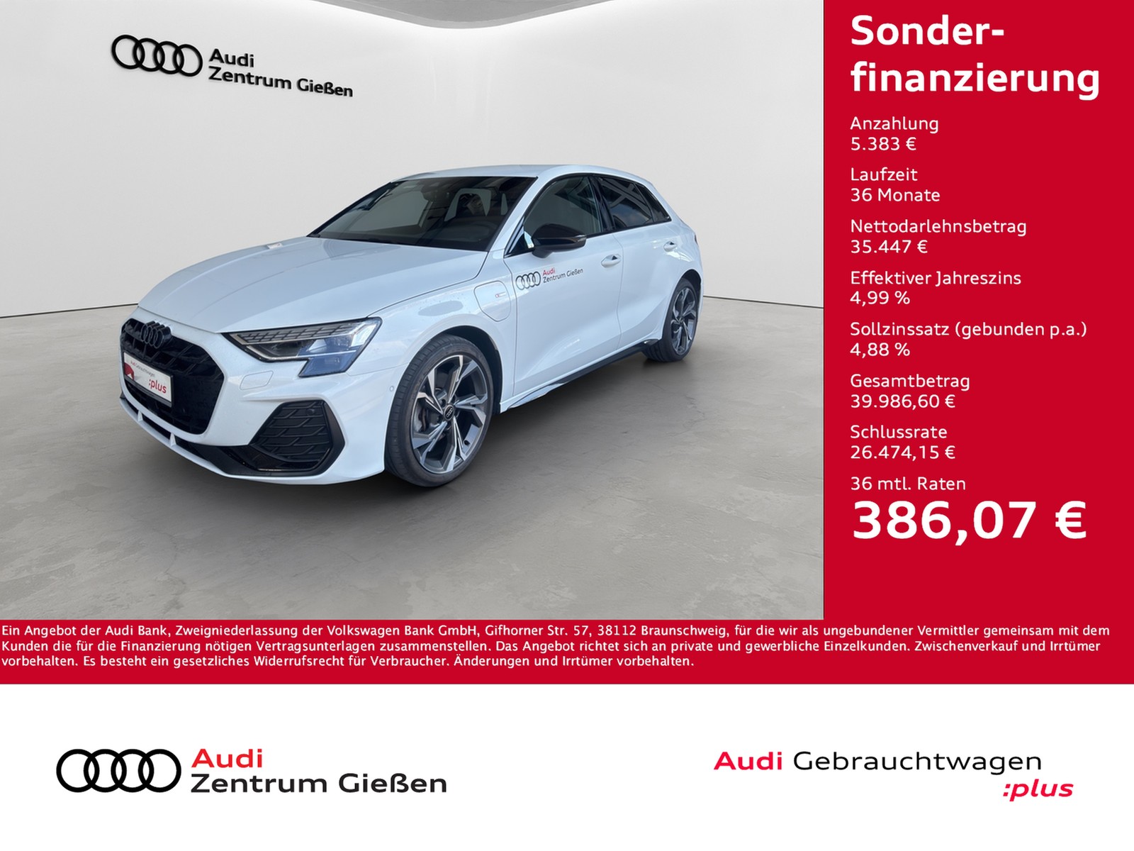 A3 Sportback 40 TFSI e S line Black Matrix-LED Kamera