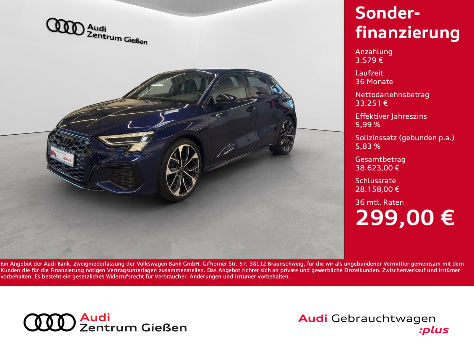 S3 Sportback TFSI quattro Black Matrix-LED Navi Kamera