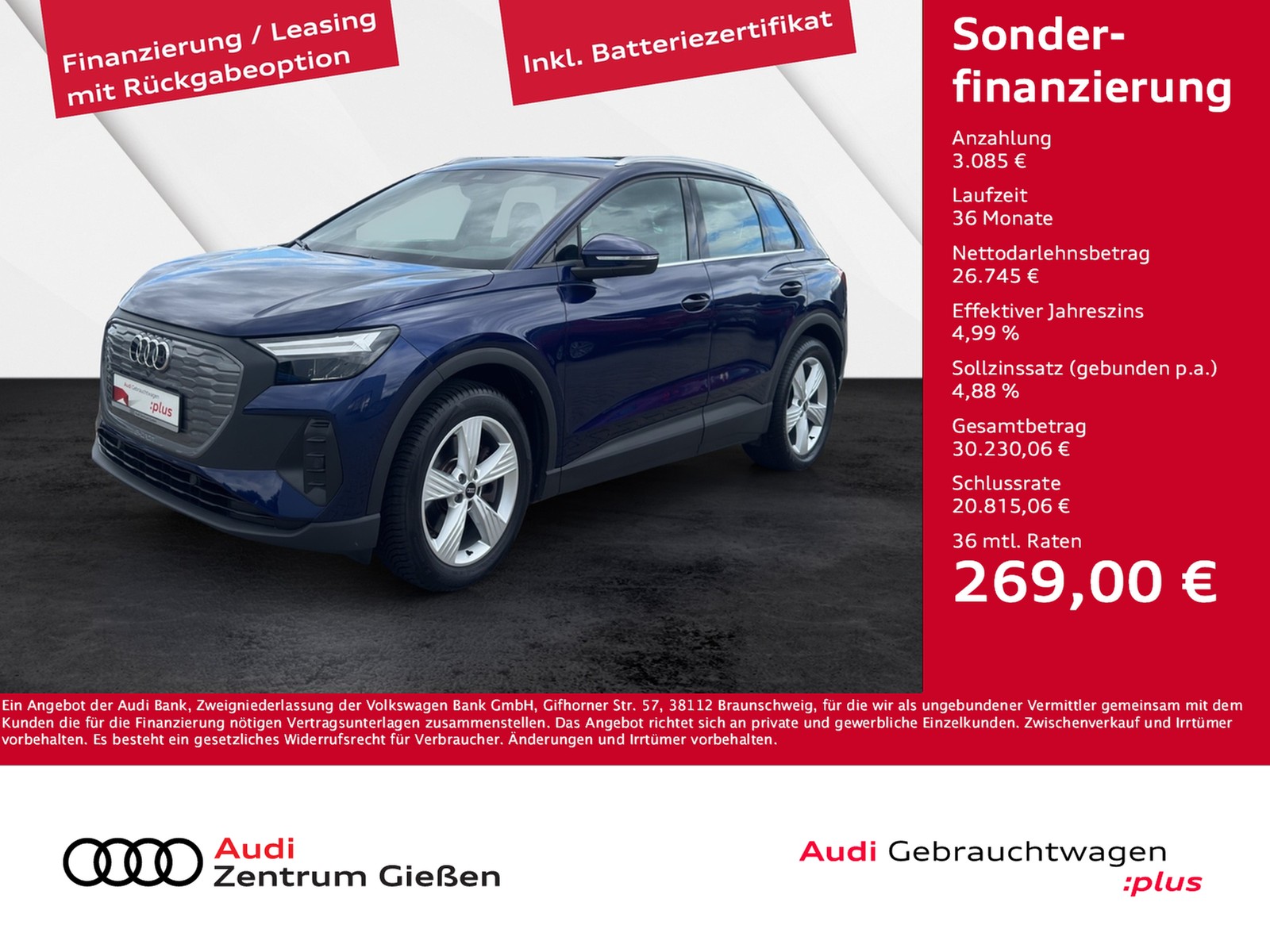 Q4 e-tron 40 basis Navi Komfort-Paket plus