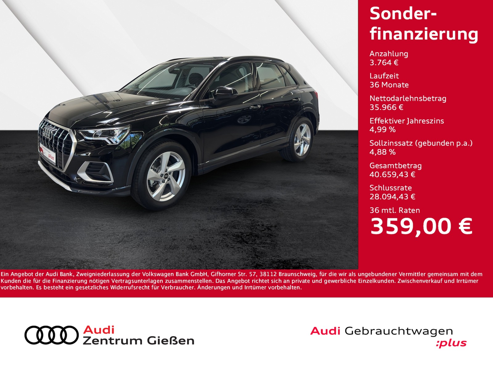 Q3 35 TFSI advanced AHK LED Kamera Standheizung