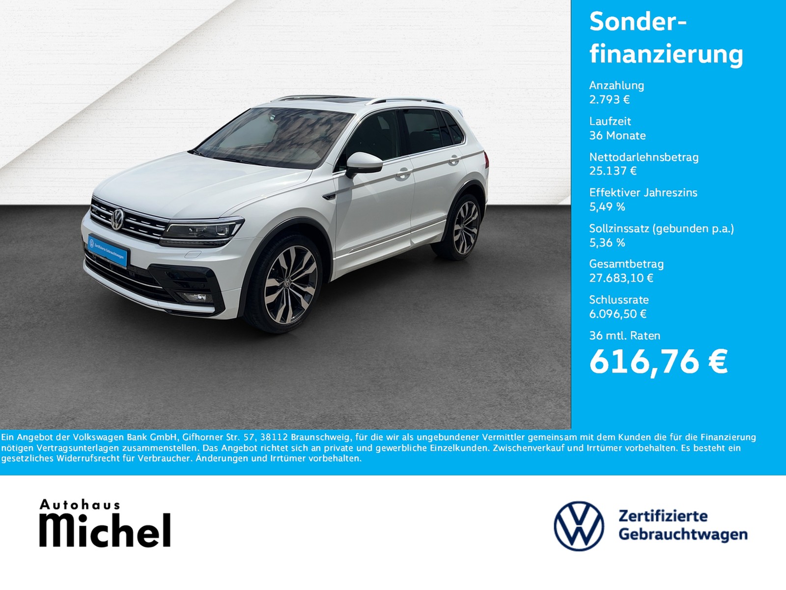 Tiguan TDI DSG 4M Highline Panodach DCC AHK Standheiz. Alu-20Zoll