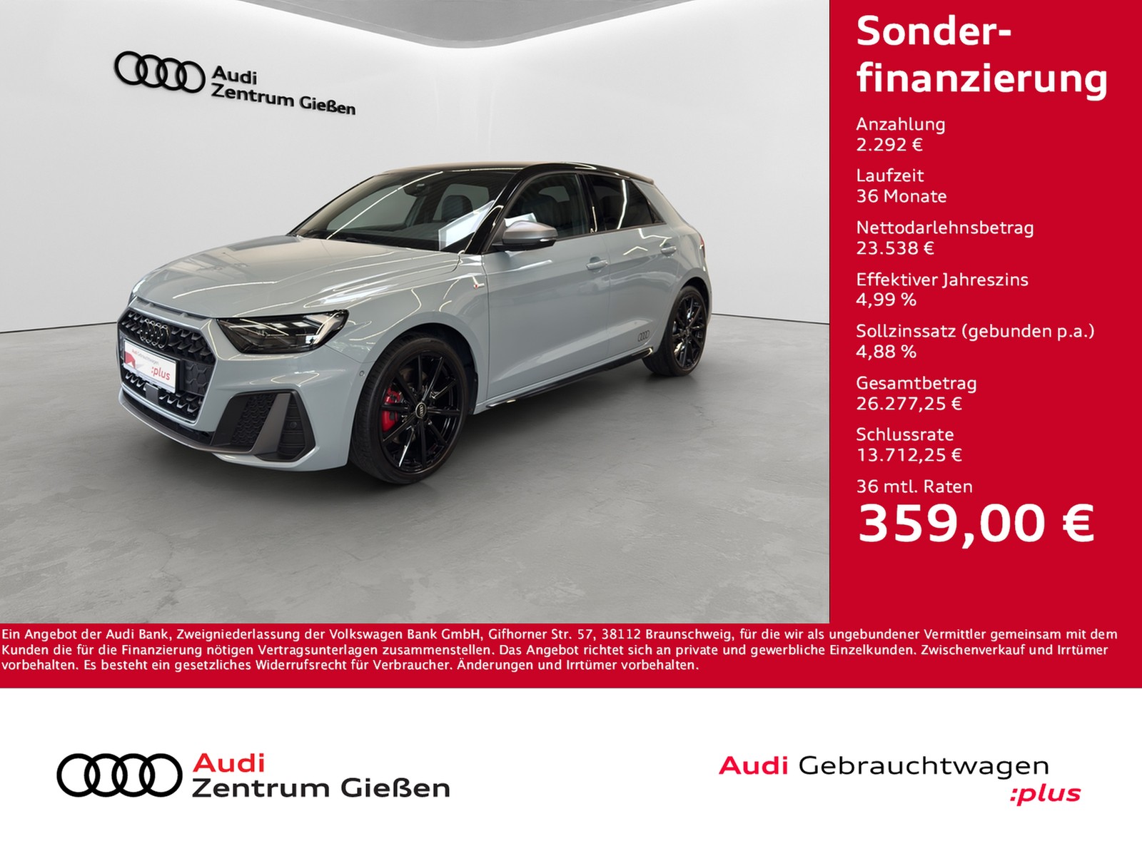 A1 Sportback 40 TFSI S line competition SONOS Navi Rückfahrkamera