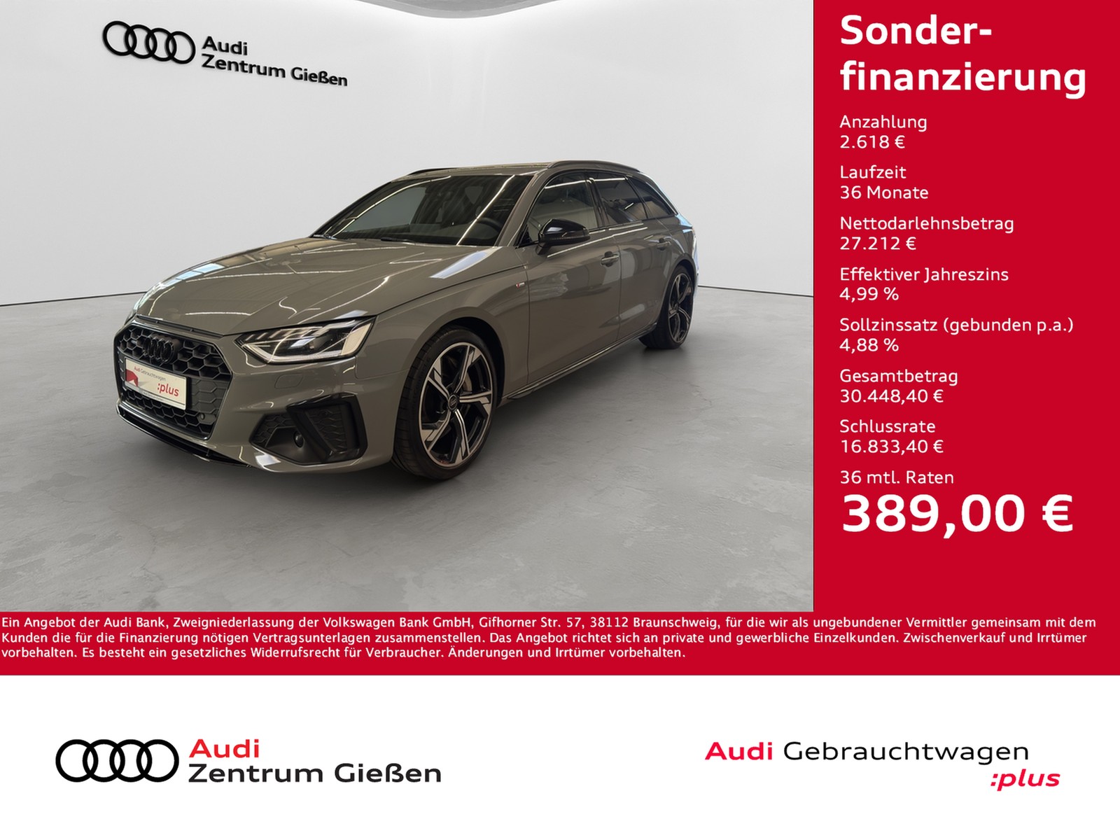 A4 Avant 50 TDI quattro S line competition  B&O Pano