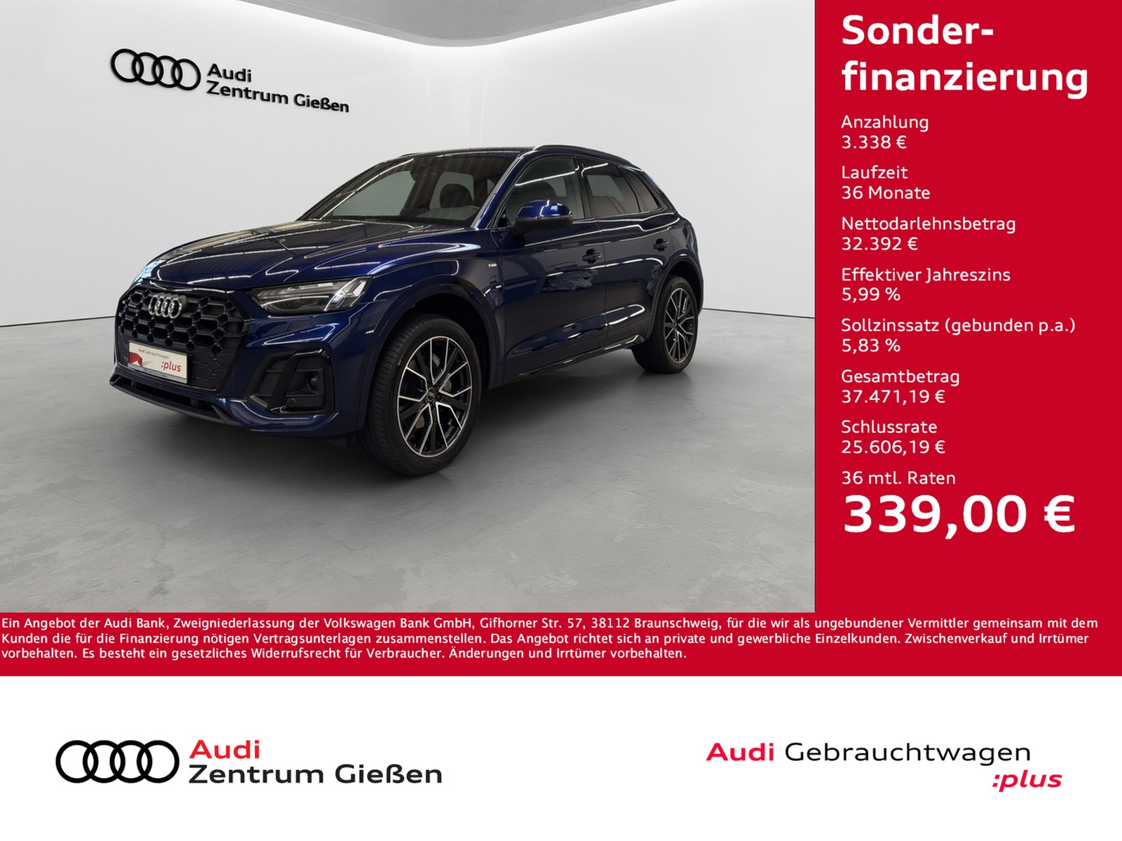 Q5 40 TDI quattro S line Black Carbon AHK Matrix-LED ACC Kamera