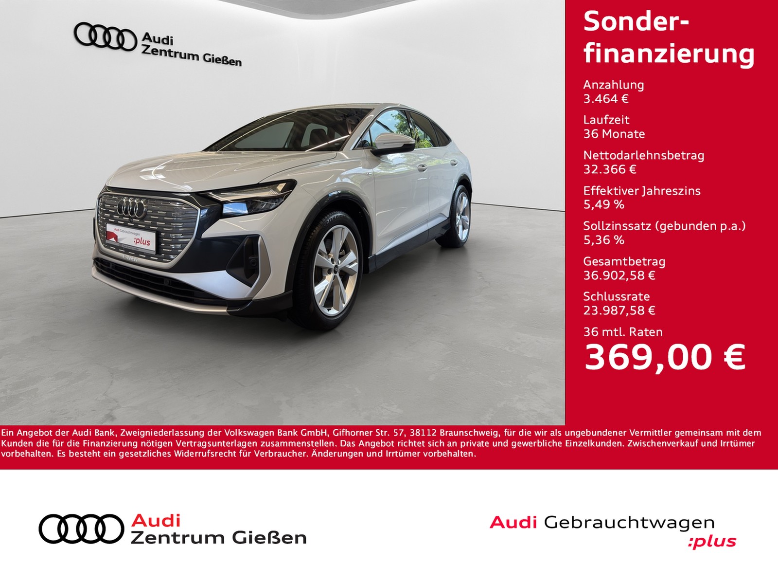 Q4 e-tron Sportback 50 quattro S line Assistenzpaket