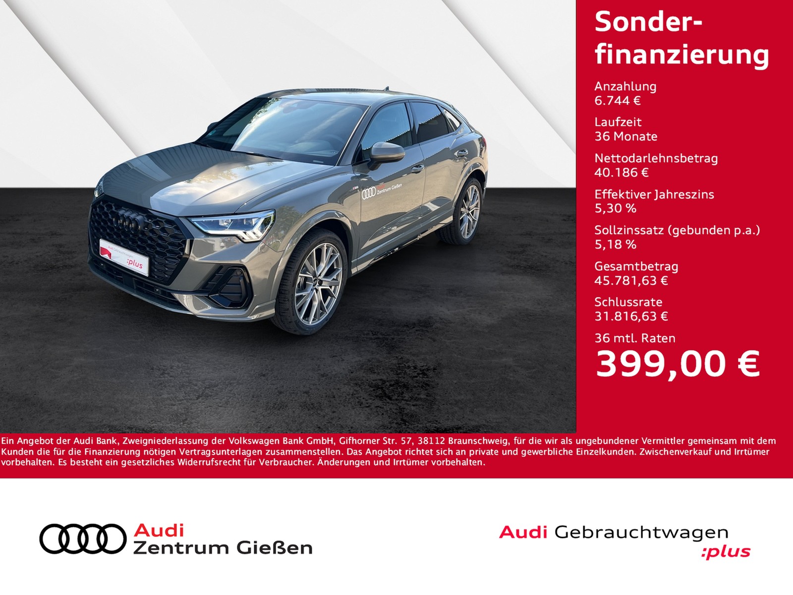 Q3 Sportback 35 TDI S line Black AHK LED Navi