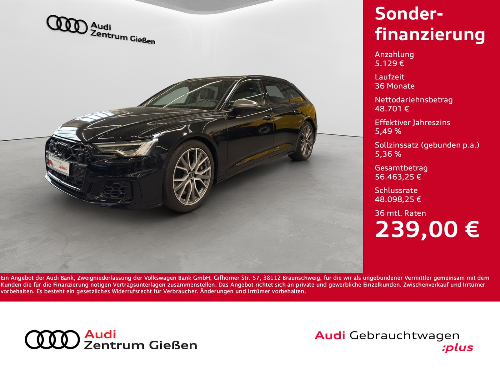 S6 Avant TDI quattro Black B&O Matrix-LED 360°Kamera