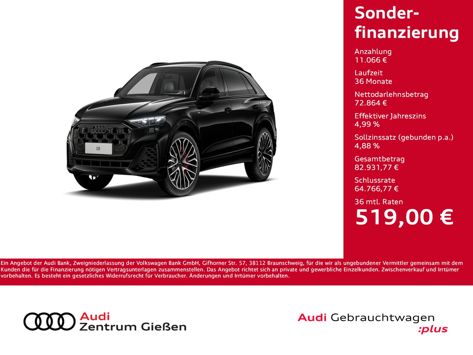 Q8 55 TFSI e quattro S line Black B&O HuD MATRXI PANO A...
