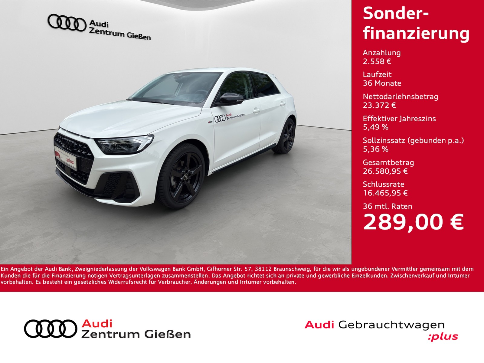A1 Sportback 30 TFSI S-tronic S line Black LED SHZ smar...