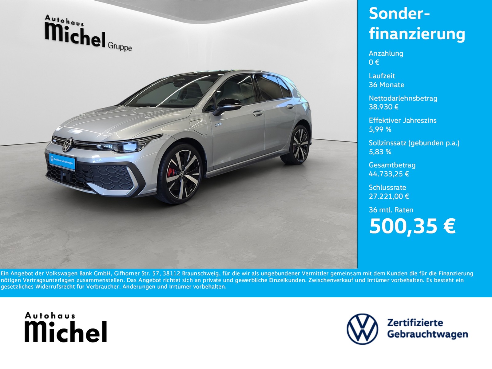 Golf 8 eHybrid DSG GTE Black Style Panodach HeadUp IQ-Light