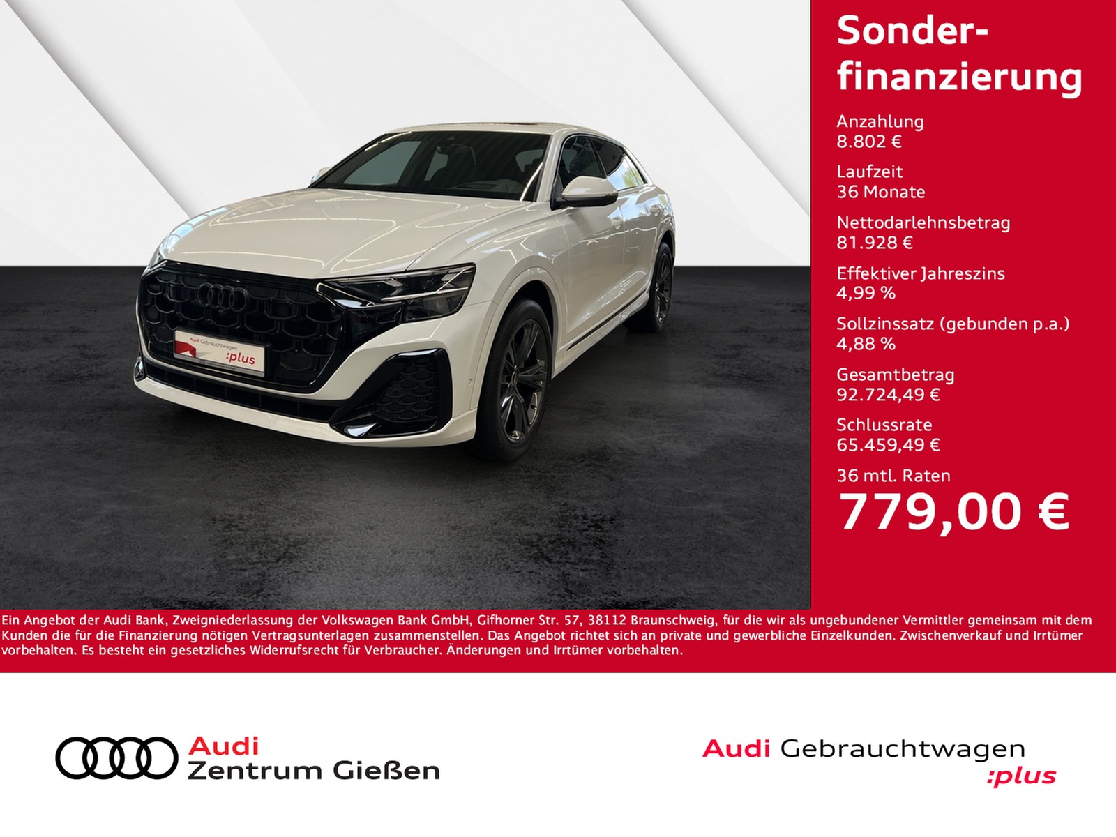 Q8 50 TDI quattro S line Black B&O HuD PANO AHK MATRIX-...